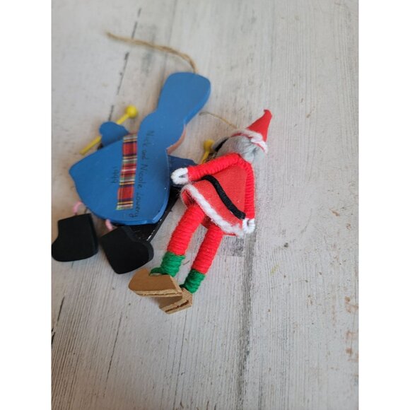 Unique vintage mouse Santa Claus soldier ornament Xmas set - Picture 8 of 8